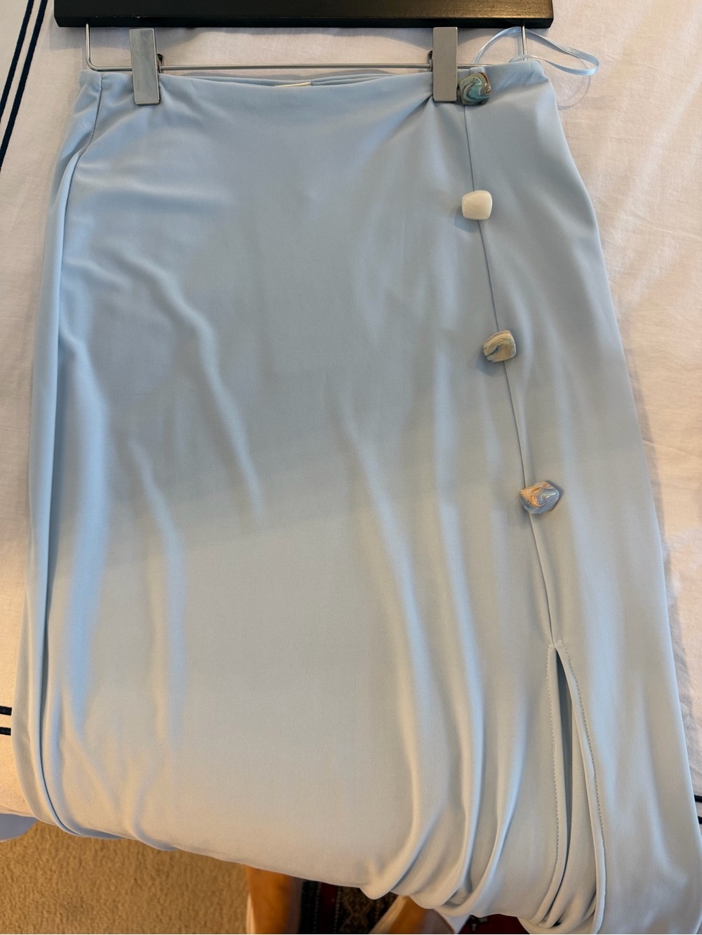 Baobab Collection Light Blue Skirt with Decorative Rocks -also have matching top